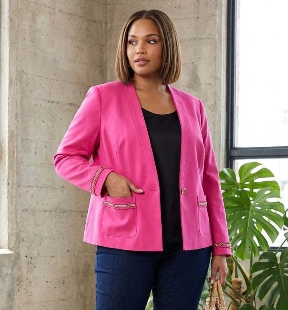 G by Giuliana Black Label Hot Pink Blazer Size 2X